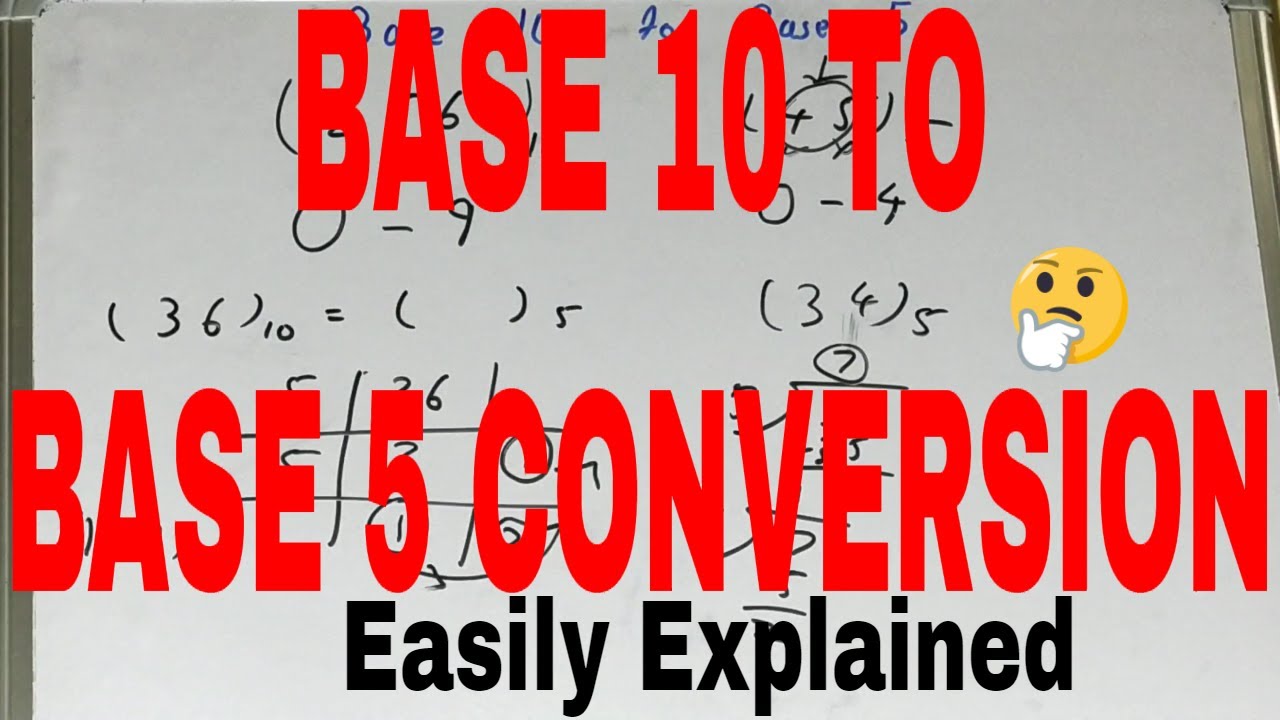 Base 10 To Base 5 Conversion How To Convert Base 10 To Base 5 Convert base-10-to-base-4-youtube