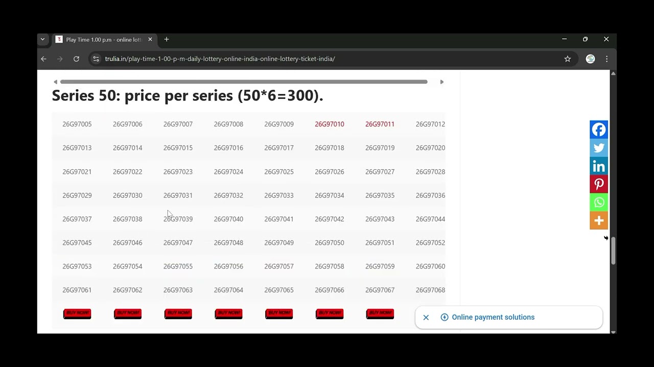 How to buy online Lottery ticket from Trulia online lottery shop Screen