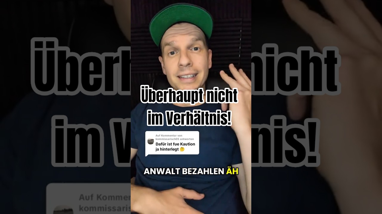 Überhaupt nicht im Verhältnis!