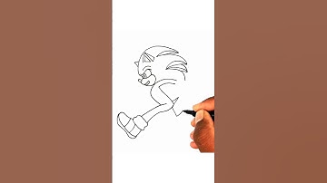 Sonic the hedgehog running drawing - #shorts #sonic #hedgehog #running #drawing #cartoon #art #kids