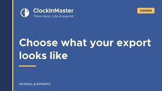 📌 Clock In Master - How to set your report format and email recipients  /  Admin Guide