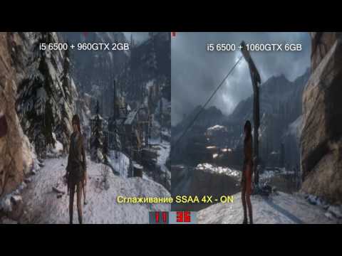 I5 6500 + Zotac 1060GTX Vs Asus 960GTX Rise Of The Tomb Raider Game Test