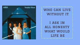 ABBA/THANK YOU FOR THE MUSIC/LYRICS