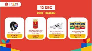 Shop Shopee Midnight 12.12 Birthday Sale on 12 December! 🎉