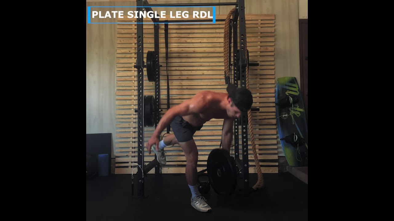 Plate Single Leg RDL - YouTube