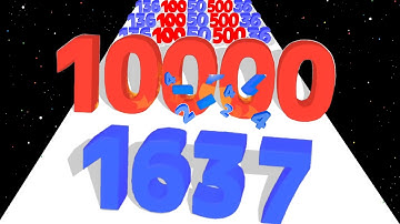 Number Master 3D Run - Level Up Max Level Gameplay (NUMBER MERGE & SHOOT RUN) New Update