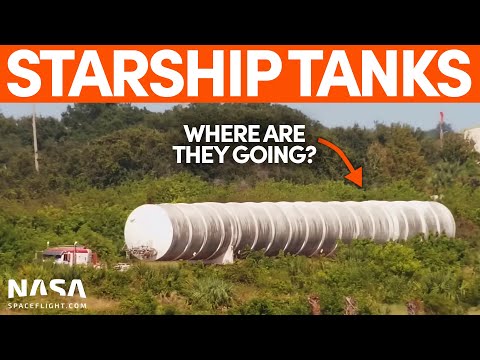 SpaceX Removes Starship Tanks at LC-39A