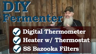 Homemade heated fermenter / mash tun w/ digital thermometer screenshot 2