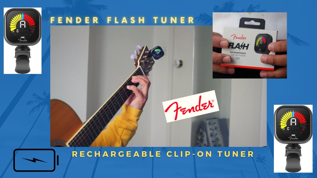 Fender Flash, Rechargeable Clip-on Tuner for Guitar, Bass, Ukulele, Violin,  Mandolin 2021 - YouTube