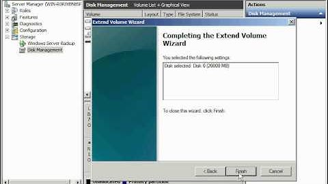 How extend partition in windows 2008