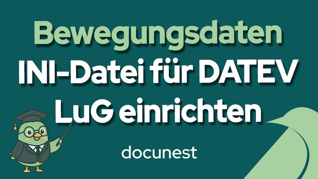 Bewegungsdaten: INI-Datei für DATEV LuG einrichten, Vorschaubild des Videos