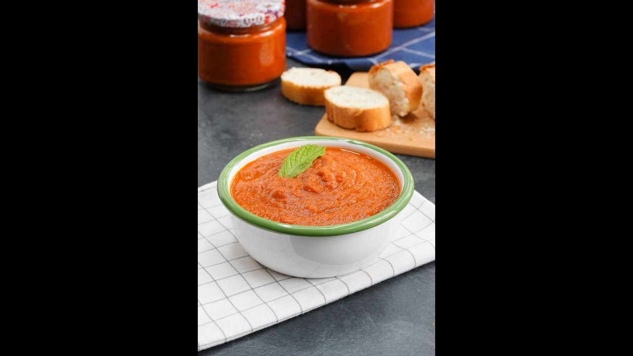 Patlıcanlı Domatesli Sos (Ajvar)????Nefis Yemek Tarifleri #shorts