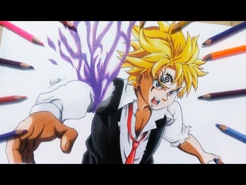 Drawing Meliodas From The Seven Deadly Sins - YouTube