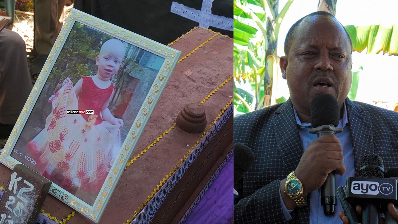 HII HAPA KAULI YA SERIKALI, AKIZIKWA MTOTO ASIMWE ALIYEUAWA NA KUKATWA BAADHI YA VIUNGO