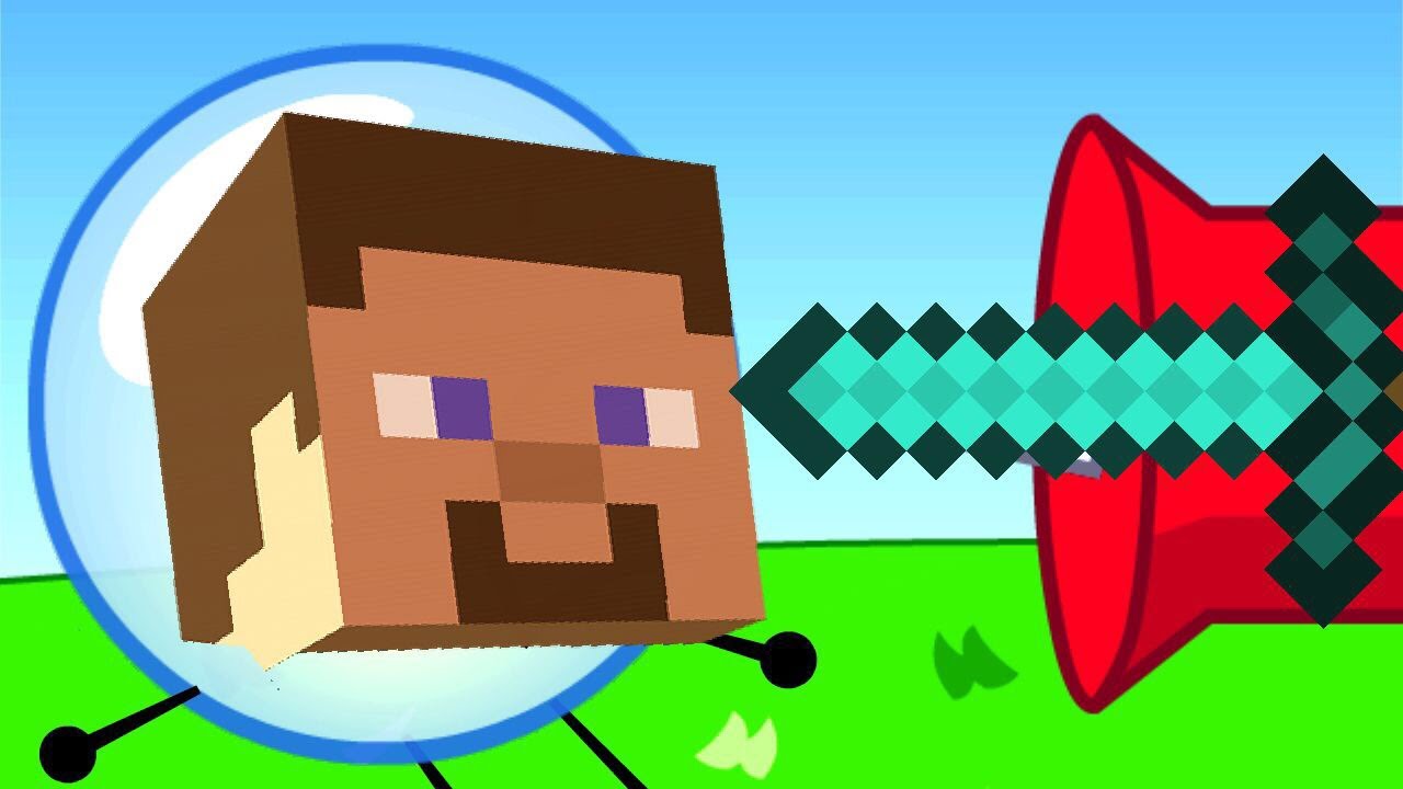 BFDI but every time someone gets hurt the minecraft hurt
