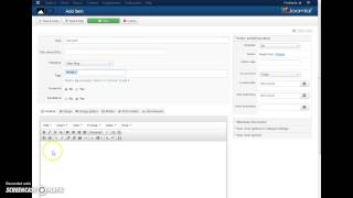 How to make a new post in Joomla 3.5 using K2 Blog