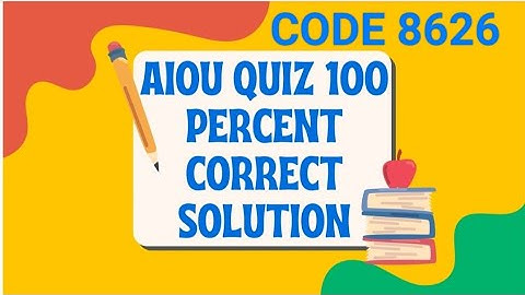 AIOU 8626 quiz solved by @AiouEducationhub