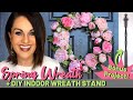 🌸Pink Peony Wreath w/ Stand | Spring DIY Decor