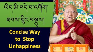 ཡིད་མི་བདེ་བ་འགོག་ཐབས་སྙིང་བསྡུས། The Concise Way to Stop Unhappiness