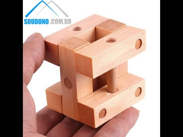 Quebra Cabeça Puzzle De Madeira Desafio Bamboo - R$ 30,00