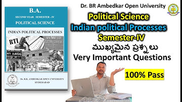 Sem4- Political Science important Questions / Ambedkar university #sem4-political-science-imp-ques