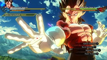 Dragon Ball Xenoverse 2: All SSJ4 Vegeta Skills (Partner Customization)
