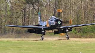 Skyraider Lands on our grass runway | Military Aviation Museum by Military Aviation Museum 560 views 3 months ago 39 seconds