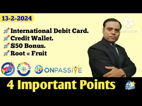 4 Important Points Debit Card, Credit Wallet, Bonus, & More #ONPASSIVE #ash