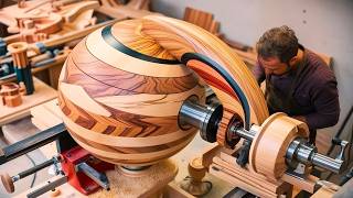The Magic of Woodturning // Transform Colorful Pieces of Wood to a Stunning Artistic Masterpiece