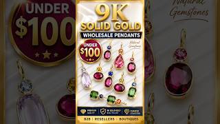 9K Solid Gold Gemstone Pendants Under $100 | Wholesale Jewelry for Resellers &amp; Boutiques