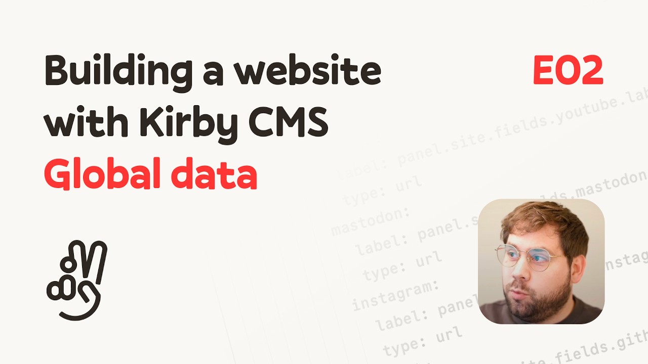 Store & access global data in Kirby CMS – E02– Let's code moinfra.me ...