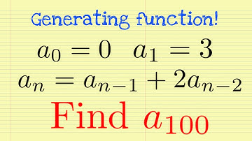 Generating function part 2 || recursive formula