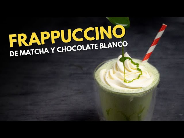 Frappuccino au thé matcha et tourbillon de myrtilles - Del's