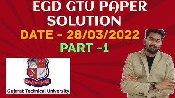 GTU Paper solution EGD | Engineering graphics and Design | Gtu imp #gtuexam #engineeringgraphics