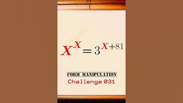 Form manipulation—Challenge 031 #viralmath #exponentialequations  #mathschallenge #mathsproblems