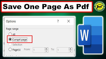 How to export or save one page as PDF from Word Documents