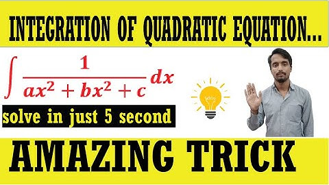 Integration of quadratic equation | How to integrate quadratic equation in denominator | FM ACADEMY