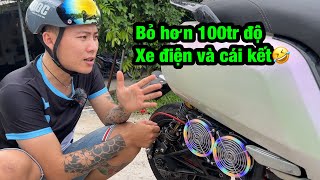 tú fuho bỏ hơn 100tr để độ chiếc xe điện với cấu hình có thể nuốt được ex với winer sổ trái