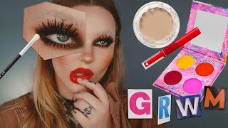 GRWM chatty makeup tutorial / trying new KVD good apple foundation balm