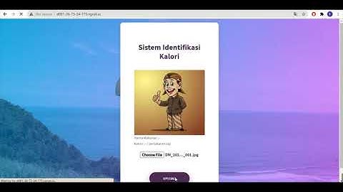 Demo Tugas Akhir | Penerapan CNN pada Klasifikasi Citra Makanan untuk Menentukan Kalori