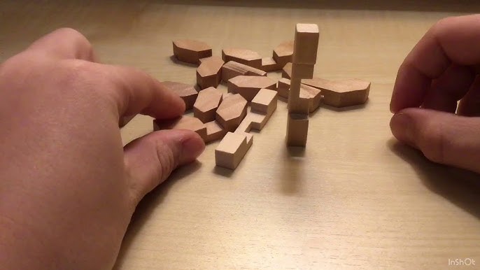 3D Wooden Burr Puzzle - Plum Blossom (aka Snowflake) - with commentary 