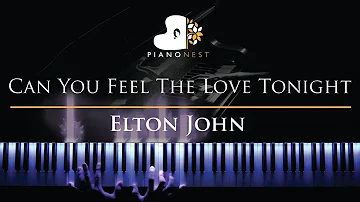 Elton John - Can You Feel The Love Tonight - Piano Karaoke / Sing Along Cover with Lyrics