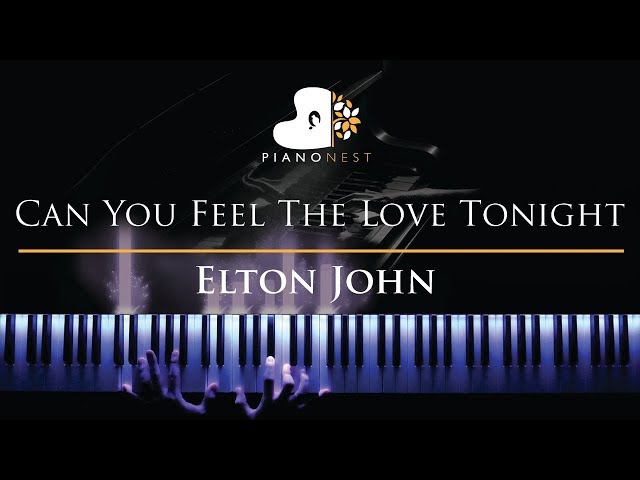 Elton John - Can You Feel The Love Tonight - Piano Karaoke / Sing Along Cover with Lyrics class=