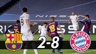 Barcelona vs Bayern Munich 2-8 | Extended Highlights + Goals | UCL 2020