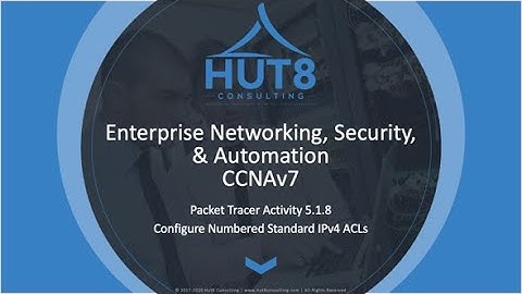 CCNAv7 - Enterprise Networking, Security, & Automation (ESNA) - Packet Tracer 5.1.8 - Std. Num. ACLs