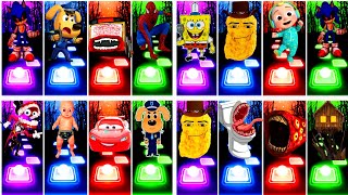 BUS EATER ALL VIDEO MEGAMIX🆚 EXTRA SLIDE 🆚 SKIBIDI TOILET🆚 HOUSE HEAD🆚 ODDBODS | Tiles Hop EDM Rush!