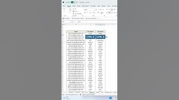 How to extract first and last name from emails in excel #shorts #excel #data