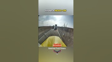 Wrong-way trucker narrowly avoids head-on crash on two-lane highway