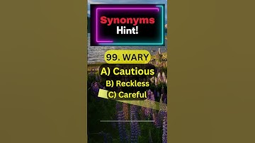 Exploring Synonyms (English MCQs 99) | Enhance Your Vocabulary | CSS MPT Exam #shorts #mpt #quiz