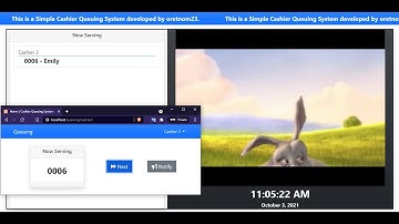Cashier Queuing System with Live Monitor and Voice Notification in PHP and SQLite DEMO